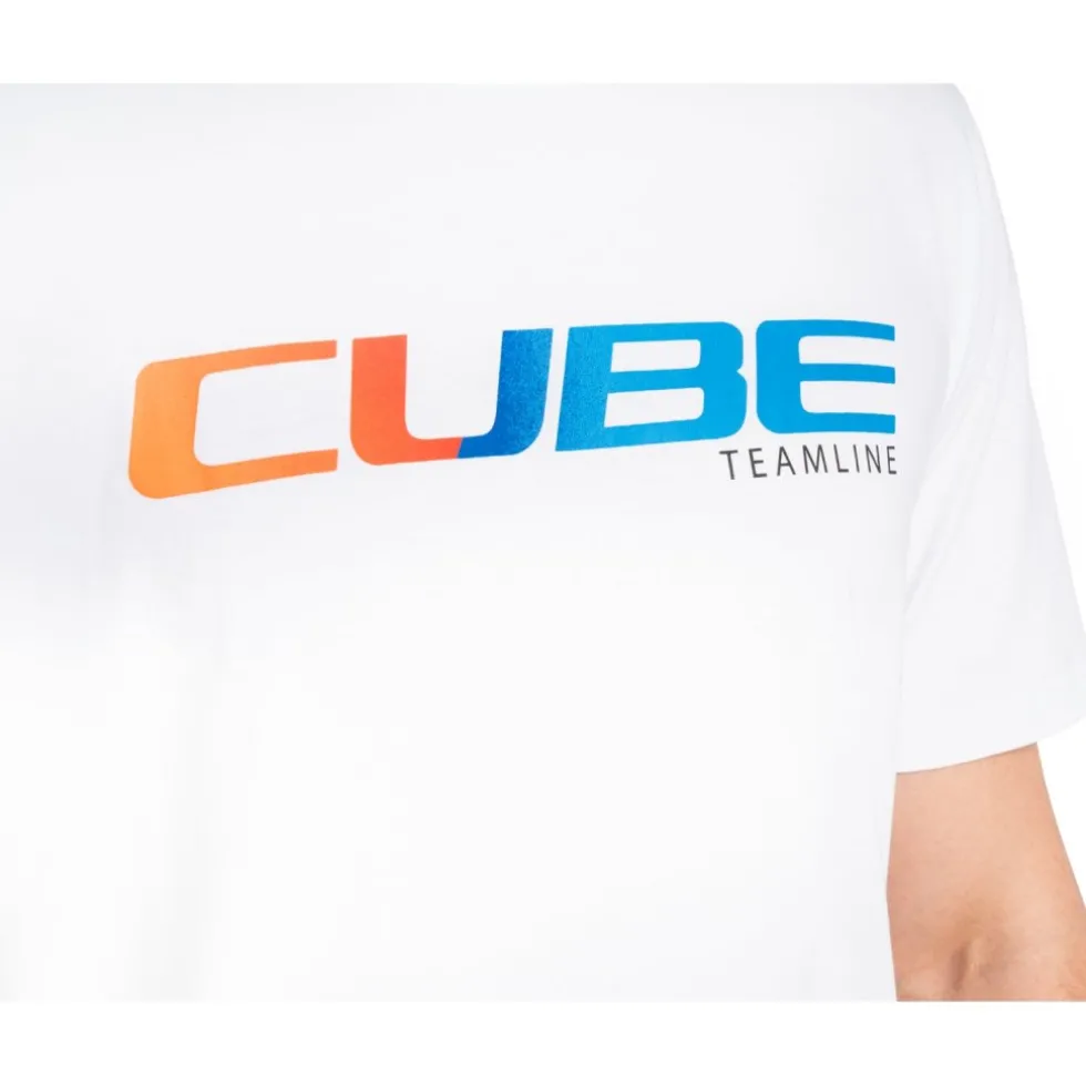 CUBE Organic T-Shirt Heren - TEAMLINE wit