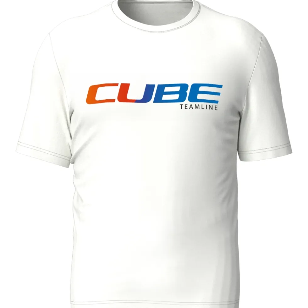 CUBE Organic T-Shirt Heren - TEAMLINE wit
