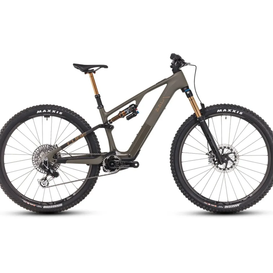 Elektrische Fietsen|E-Mtb Full Suspension < CUBE AM HYBRID ONE44 C:68X UPER TM 400X - 29" Carbon E-Mountainbike - 2025 - dutyolive / gold