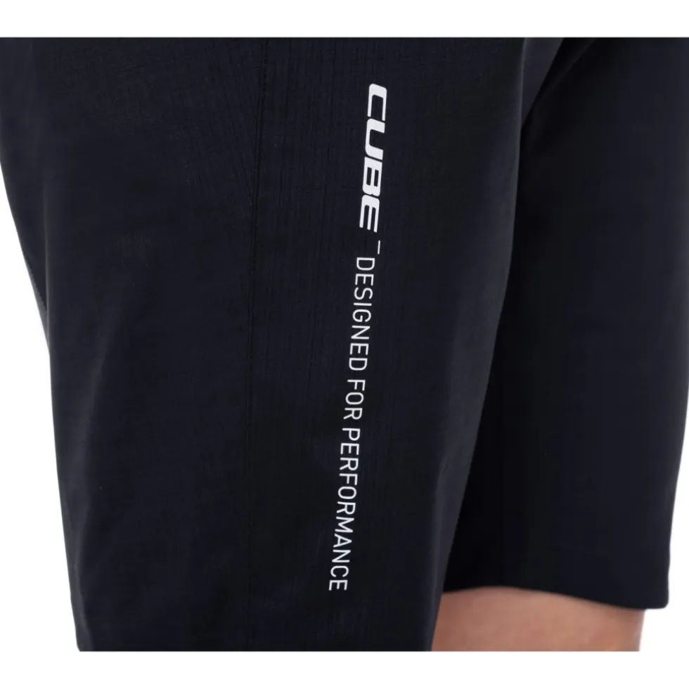 CUBE BLACKLINE Regenshort Dames - zwart