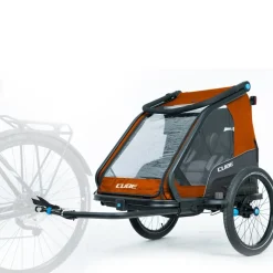 Kinderkarren < CUBE Double CMPT Fietskar voor Kinderen - X Actionteam - grey´n´orange