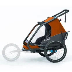 Kinderkarren < CUBE Double CMPT Fietskar voor Kinderen - X Actionteam - grey´n´orange