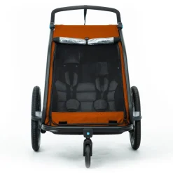 Kinderkarren < CUBE Double CMPT Fietskar voor Kinderen - X Actionteam - grey´n´orange