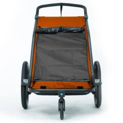 Kinderkarren < CUBE Double CMPT Fietskar voor Kinderen - X Actionteam - grey´n´orange