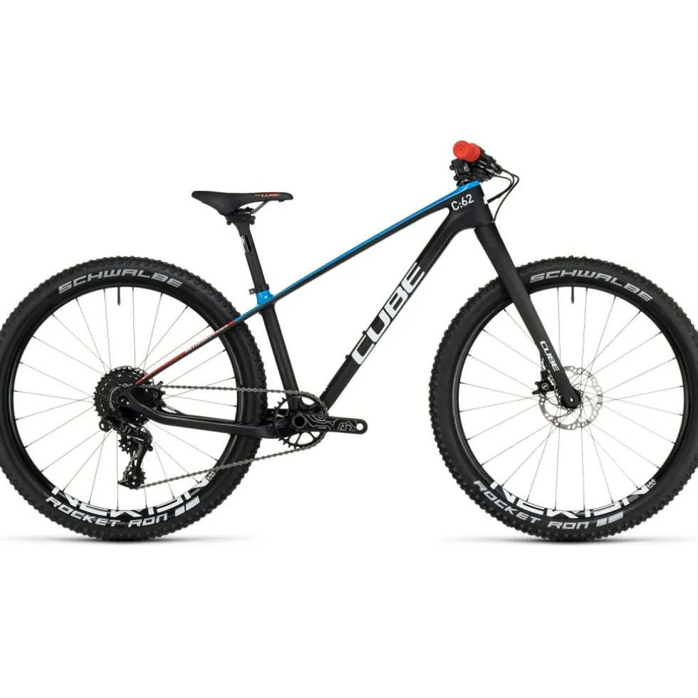 CUBE ELITE 240 C:62 SLX - 24" Carbon Kinderen Mountainbike - 2026 - carbon / blue / red