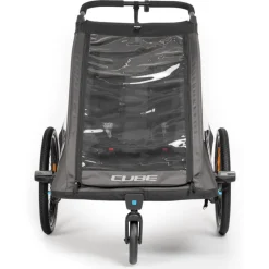 Kinderkarren < CUBE Fietskar voor Kinderen Double PURE - black´n´grey