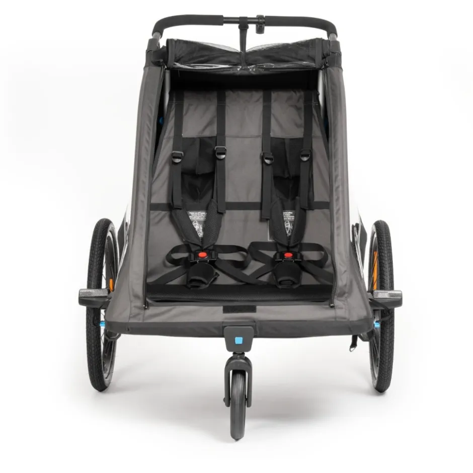 Kinderkarren < CUBE Fietskar voor Kinderen Double PURE - black´n´grey