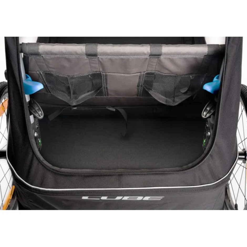 Kinderkarren < CUBE Fietskar voor Kinderen Double PURE - black´n´grey