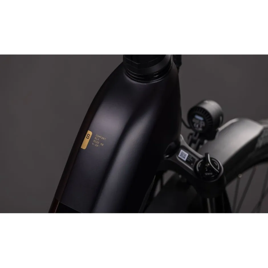 Elektrische Fietsen < CUBE KATHMANDU HYBRID Comfort SLX 800 - Easy Entry - Trekking E-Bike - 2026 - solareclipse / gold