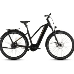 Elektrische Fietsen < CUBE KATHMANDU HYBRID Comfort SLX 800 - Trapeze - Trekking E-Bike - 2026 - solareclipse / gold