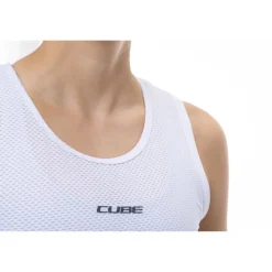 CUBE Mesh Hemd zonder Mouwen Dames - wit
