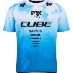 CUBE MTB ROOKIE X Actionteam Fietsshirt met Korte Mouwen Kinderen - topas blue