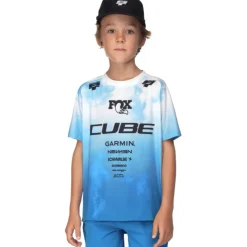 CUBE MTB ROOKIE X Actionteam Fietsshirt met Korte Mouwen Kinderen - topas blue