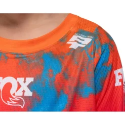 CUBE MTB ROOKIE X Actionteam Fietsshirt met Lange Mouwen Kinderen - blue´n´pink´n´orange