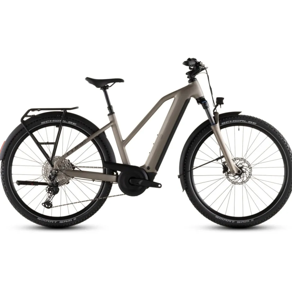 Elektrische Fietsen < CUBE NURIDE HYBRID Pro 600 - Trapeze - E-Bike - 2026 - flashstone / chrome