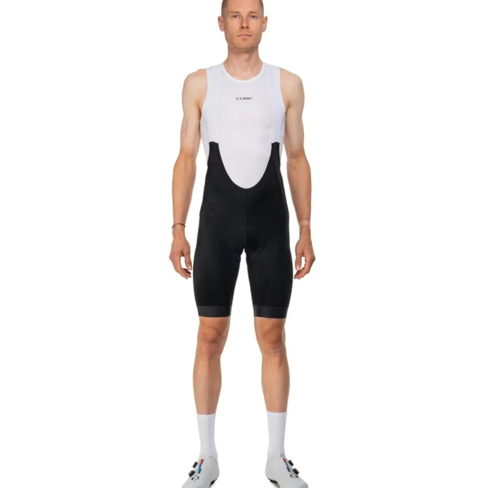 CUBE ROAD/XC TEAMLINE Fietsbroek met bretels heren - black