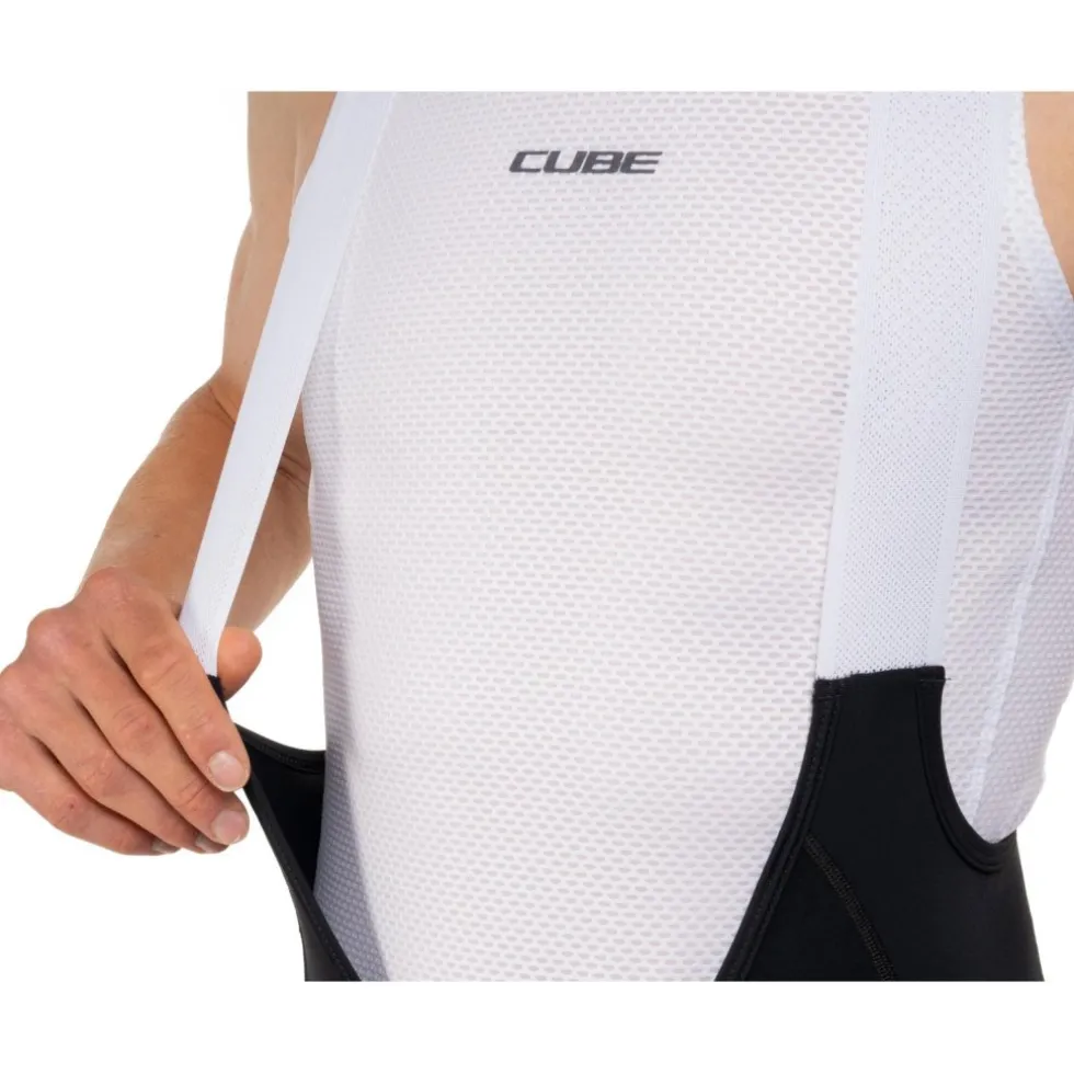 CUBE ROAD/XC TEAMLINE Fietsbroek met bretels heren - black