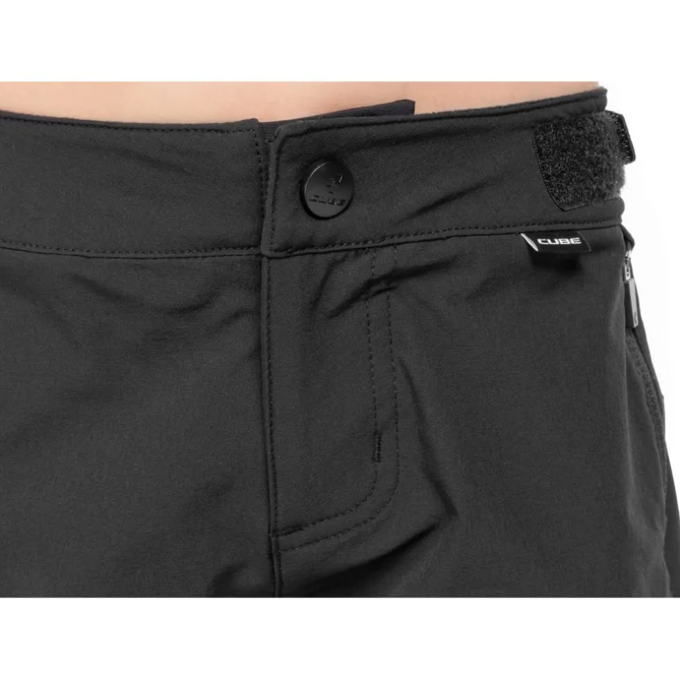CUBE ROOKIE MTB Baggy Shorten voor kinderen - black
