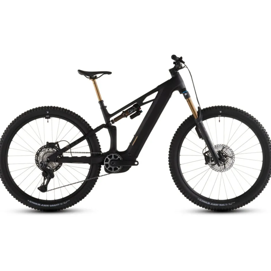 Elektrische Fietsen|E-Mtb Full Suspension < CUBE TEREO HYBRID ONE44 HPC AT 800 - Carbon E-Mountainbike - 2026 - 27.5“ – carbon / gold