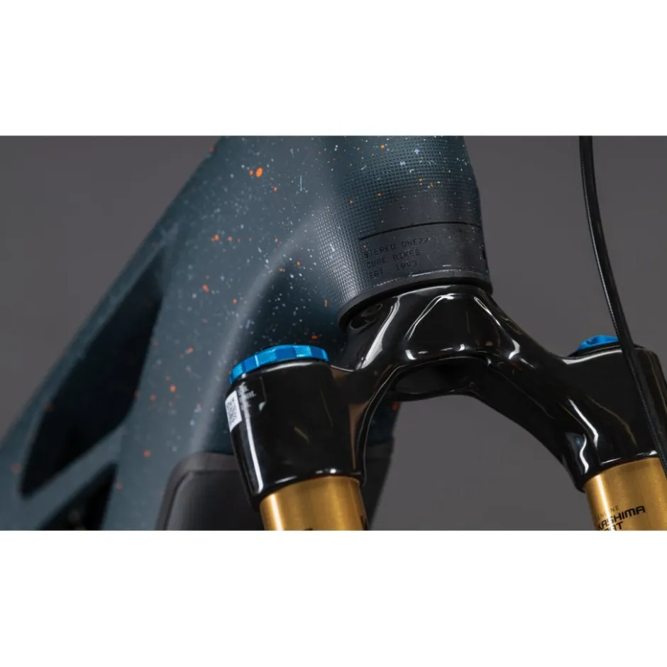 Elektrische Fietsen|E-Mtb Full Suspension < CUBE STEREO HYBRID ONE77 HPC ST 800 - Carbon E-ountainbike - 2026 - gaaxy / orange