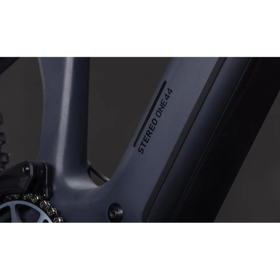 CUBE STEREO HYBRID ONE44 HPC SLX 800 - Carbon E-Mountainbike - 2026 - 27.5“ – slabgrey / orange