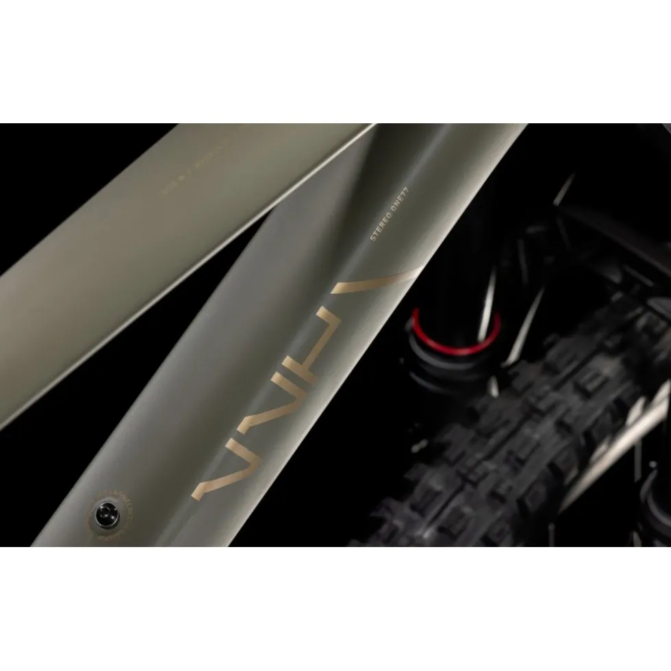 CUBE STEREO ONE77 C:68X TM - 29" Carbon Mountainbike - 2026 - dustyolive / gold