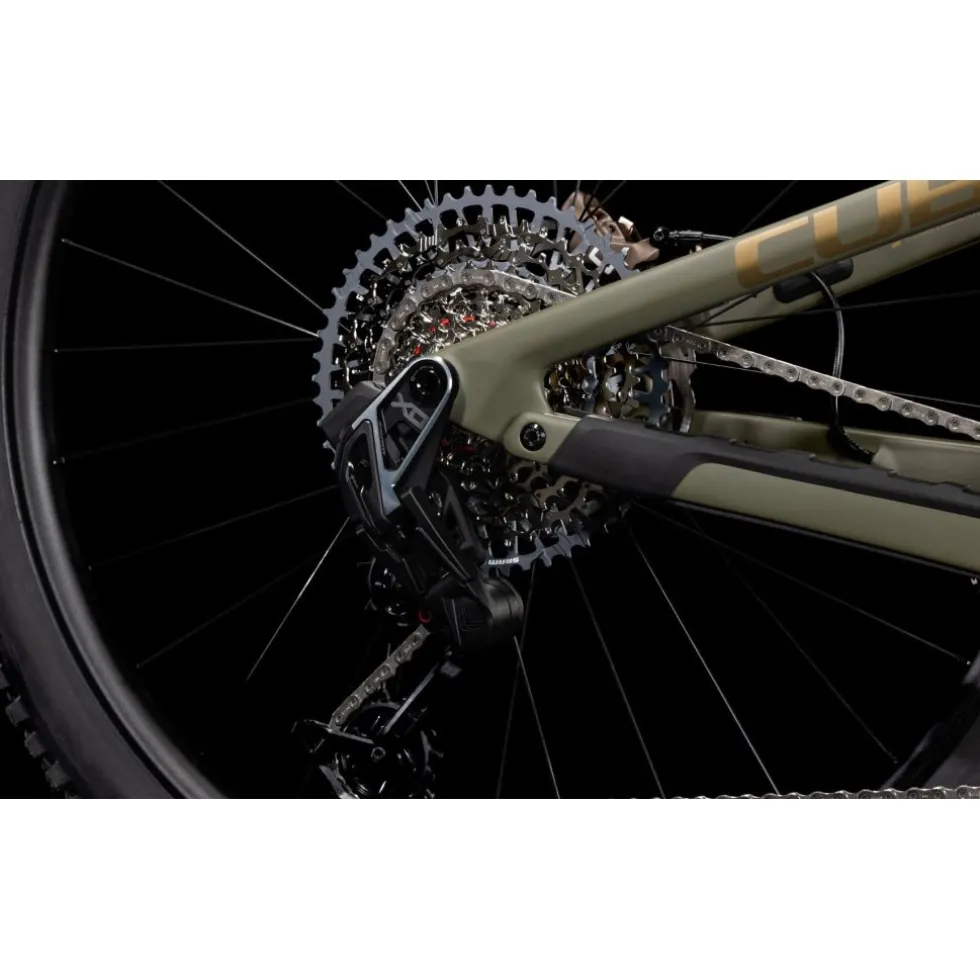 CUBE STEREO ONE77 C:68X TM - 29" Carbon Mountainbike - 2026 - dustyolive / gold