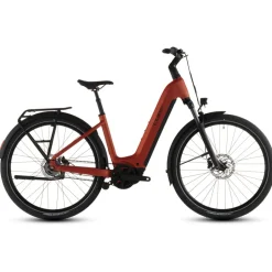 Elektrische Fietsen < CUBE TOURING HYBRID Comfort SLX 800 - Easy Entry - Trekking E-Bike - 2026 - chilli / chrome