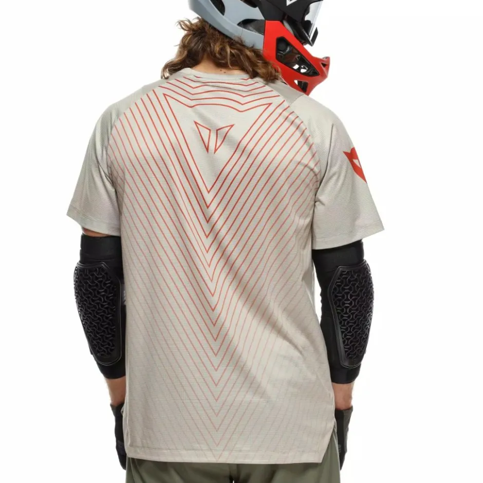 Mtb-Shirts < Dainese HgAER Shirt met Korte Mouwen Heren - taupe/rood