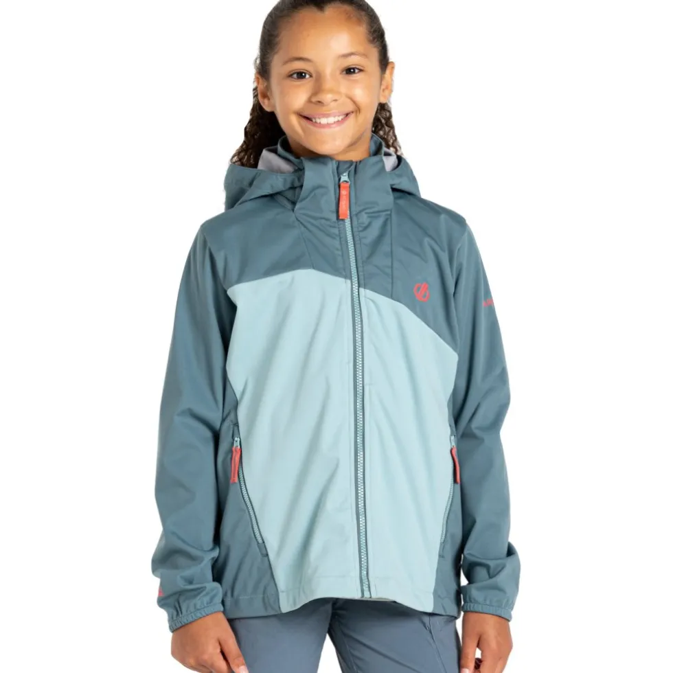 Dare 2b Explore Softshelljas Kinderen - F7A Grey / Aquifer