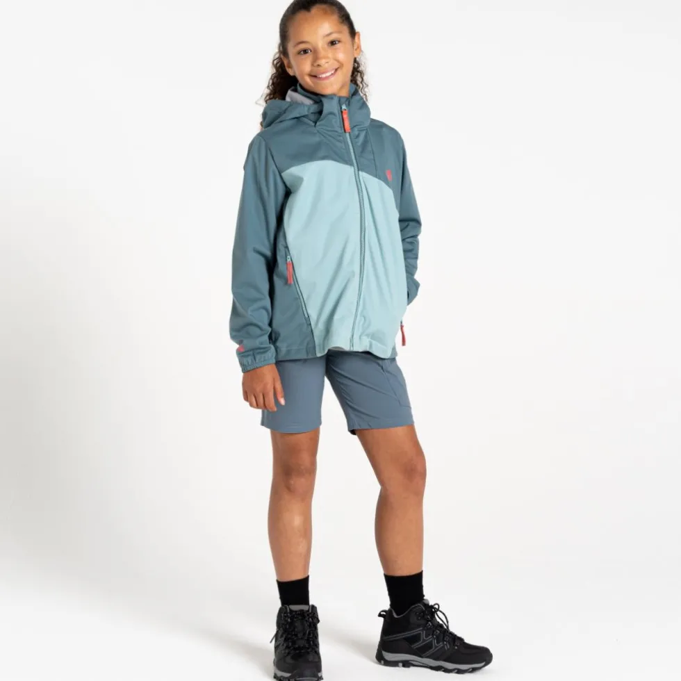 Dare 2b Explore Softshelljas Kinderen - F7A Grey / Aquifer
