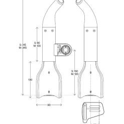 Deda Jet2 HYDRO Clip-On opzetstuur - Aluminium | Shifter Remote SRAM Blips | TT314 - M - 345mm
