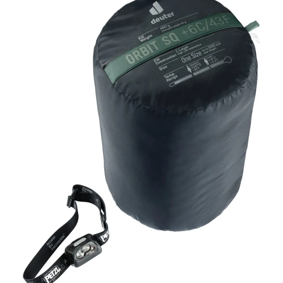 Deuter Orbit SQ +6C/43F Slaapzak - rits links - ivy-ink