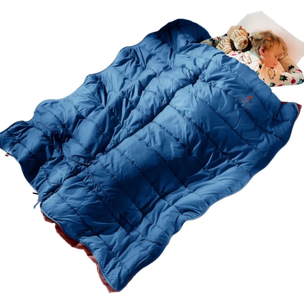 Deuter Starlight SQ Kinderslaapzak - de Rits Links - nightblue-redwood