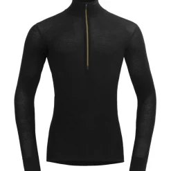 Baselayers < Devold Wool Mesh 190 Zip Neck Shirt met Lange Mouwen Heren - 960A Caviar