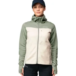 Devold Explorer Merino Jas met Capuchon Dames - 402A Fog/Raw White