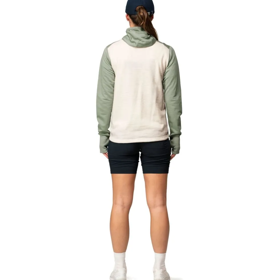 Devold Explorer Merino Jas met Capuchon Dames - 402A Fog/Raw White