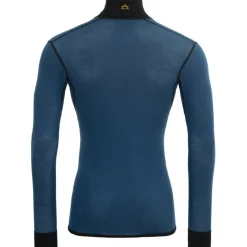 Devold Wool Mesh 190 Zip Neck Shirt met Lange Mouwen Heren - 422B Flood/Caviar