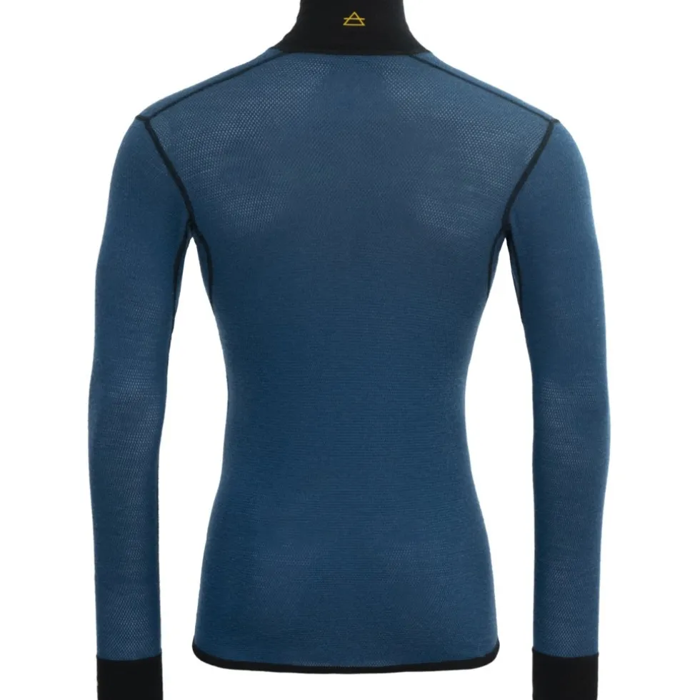 Devold Wool Mesh 190 Zip Neck Shirt met Lange Mouwen Heren - 422B Flood/Caviar