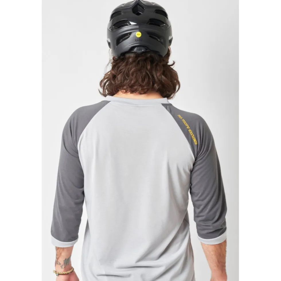 Dirtlej Mountee 3/4 Shirt Heren - grijs/zwart