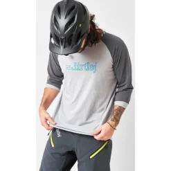 Dirtlej Mountee 3/4 Shirt Heren - grijs/zwart