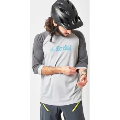 Dirtlej Mountee 3/4 Shirt Heren - grijs/zwart