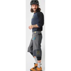 Dirtlej Trailscout Half & Half MTB Short Heren - grijs/turquoise