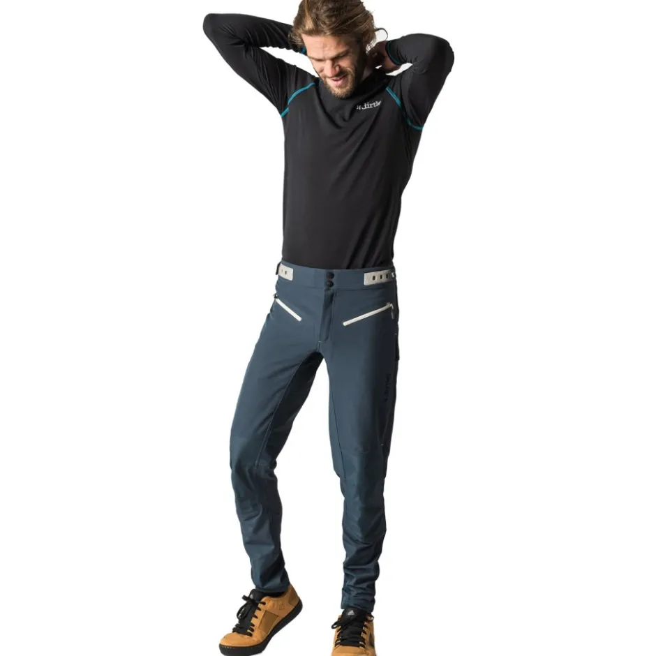 Mtb-Broeken < Dirtlej Traicout ong Fex TB-Broek Heren - Back abe - tee bue/grij
