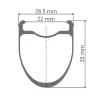 DT Swiss ERC 1100 DICUT 35 Voorwiel - 28" | Carbon | Clincher | Centerlock - 12x100mm