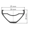 DT Swiss H 1900 SPLINE Voorwiel - 29" | 30mm - Clincher | 6 Gaten - 15x110mm Boost - zwart