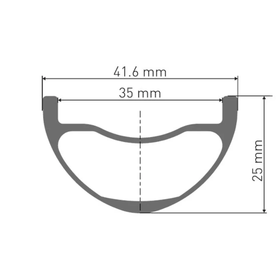 DT Swiss HXC 1501 SPLINE ONE Voorwiel - 27.5" | Carbon | 35mm | Hookless | 6 Gaten - 15x110mm Boost