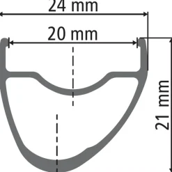 DT Swiss RR 421 db Asymmetric Disc Road Velg - zwart