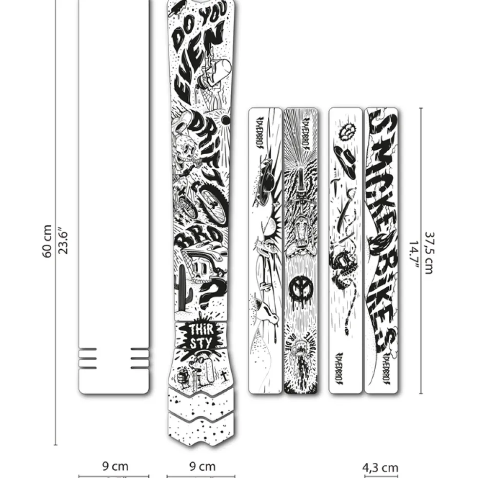 DYEDBRO Beschermfolie voor het Frame - Fluor - black gloss