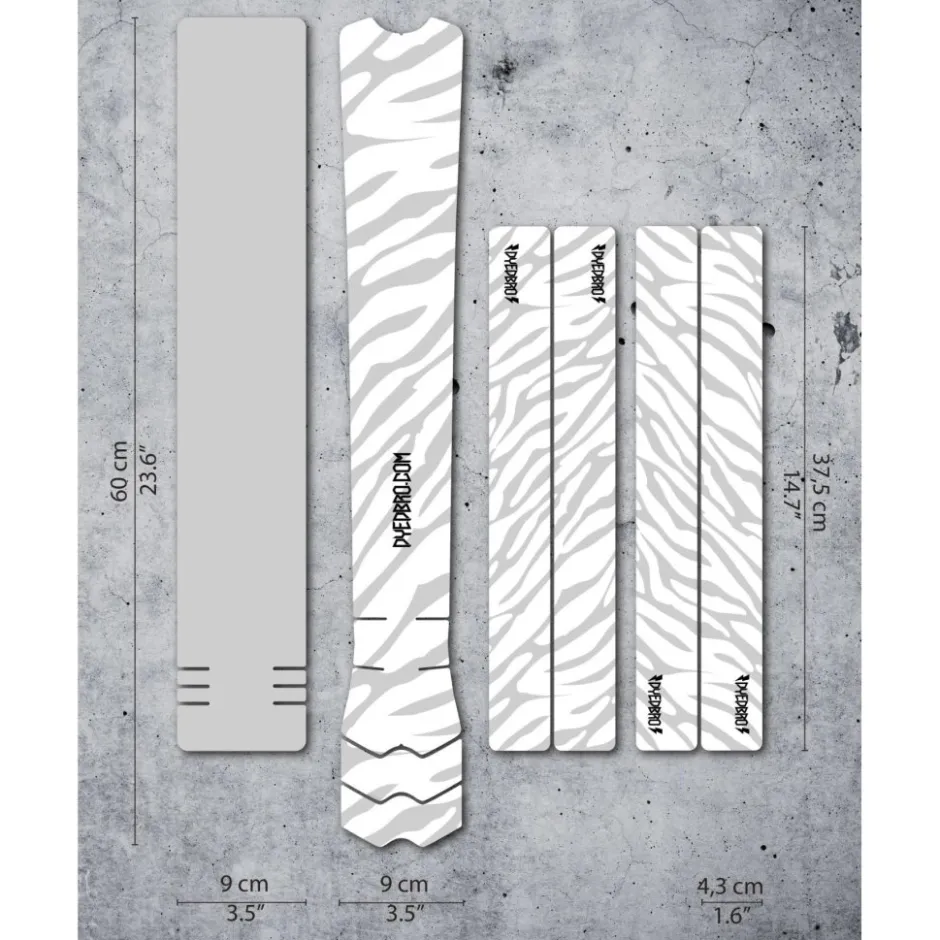 Stickers < Dyedbro Beschermfolie voor het Frame Zebra - white matt